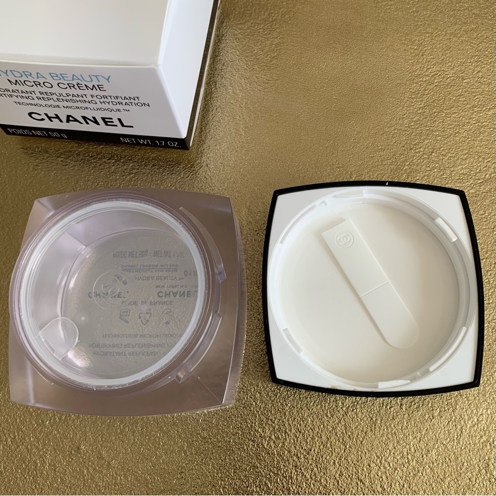 Empty jar of CHANEL Hydra Beauty Micro Crème  50g / 1.7oz comes w box excellent - Picture 2 of 11